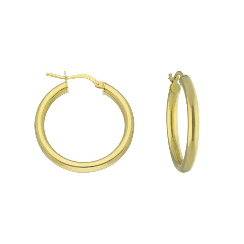 Argollas lick 27 MM plata chapada oro