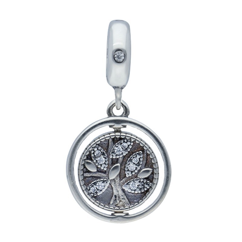 Charm árbol vida circonitas plata de ley