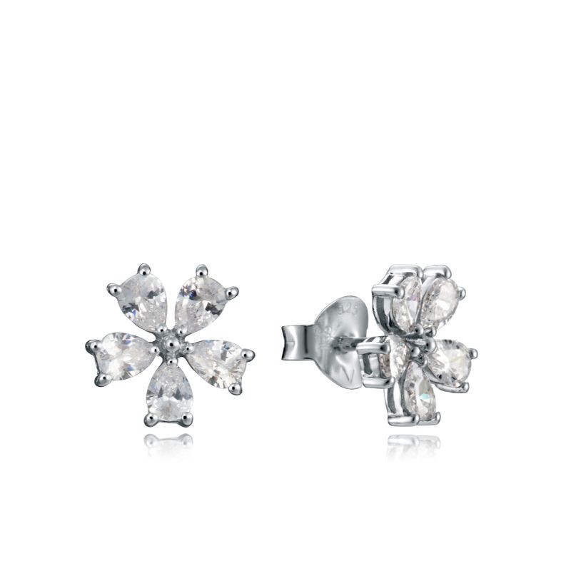 Pendientes Viceroy 71017E000-38 Flor Circonitas Plata De Ley Mujer