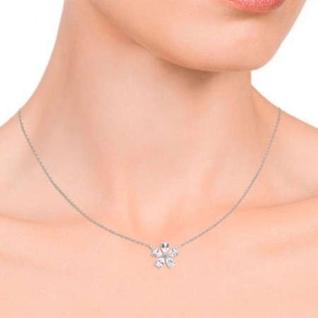 Collar Viceroy 71017C000-38 Flor Plata y Circonita Mujer