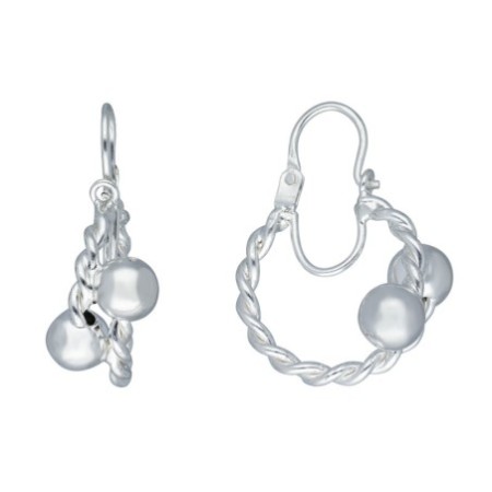 Argollas tomiza 15 MM plata de ley