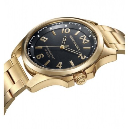 Reloj Mark Maddox hombre acero dorado y negro