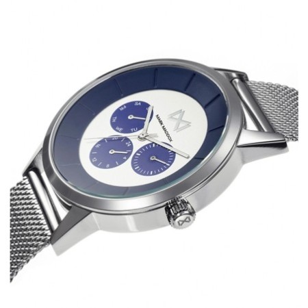 Reloj Mark Maddox hombre malla plateado y azul