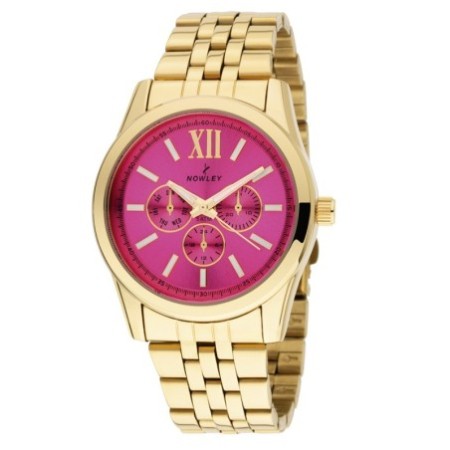 Reloj nowley Analógico  acero dorado rosa mujer