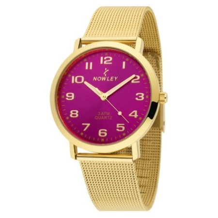 Reloj Nowley Analógico malla rosa dorado mujer