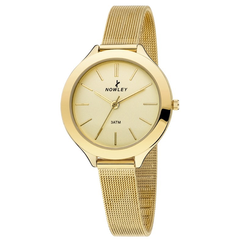 Reloj Nowley Analógico malla dorado mujer