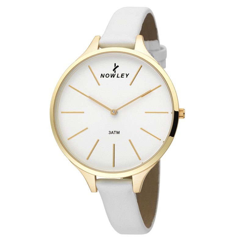 Reloj Nowley Analógico blanco y dorado mujer