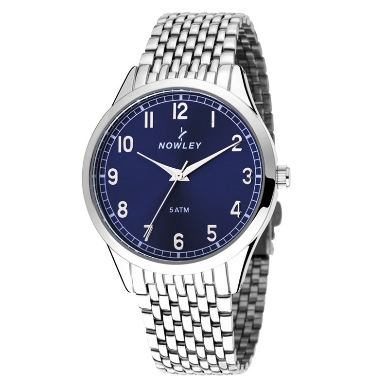 Reloj Nowley Analógico acero plateado y azul mujer