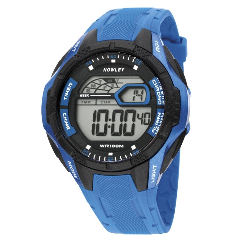 Reloj Nowley digital azul y negro hombre