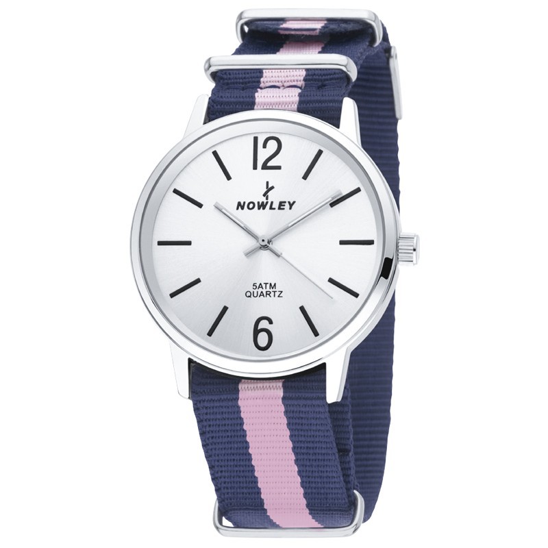 Reloj Nowley rosa y azul mujer nylon