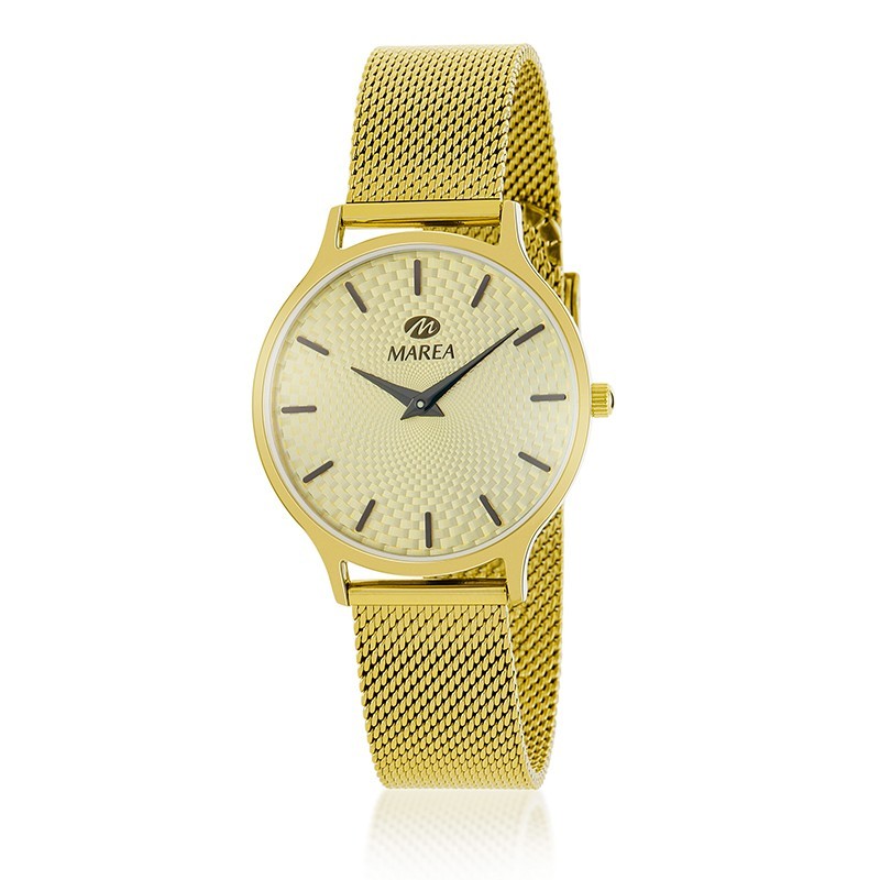 Reloj Analógico Marea B54201/5 Mujer Malla Dorado