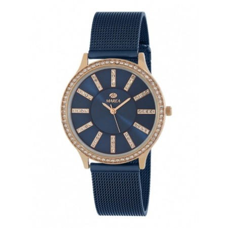 Reloj Analógico Marea B41265/4 Mujer Azul Correa Malla