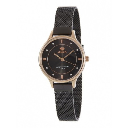 Reloj Analógico Marea B54138/5 Mujer Negro Correa Malla