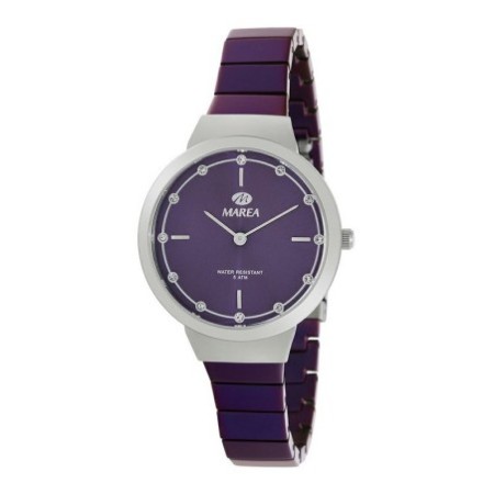 Reloj Analógico Marea B54165/6 Mujer Plateado Esfera Rosa