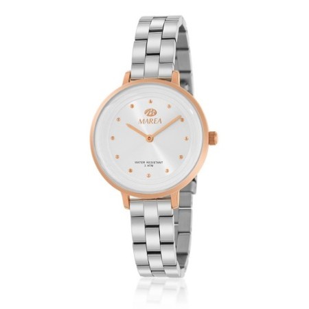 Reloj Analógico Marea B54175/3 Mujer Metalico Esfera Blanca