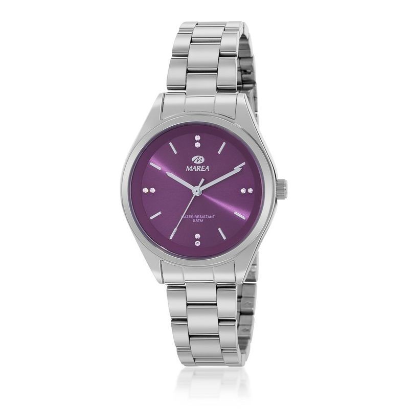 Reloj Analógico Marea B41330/3 Mujer Acero Esfera lila