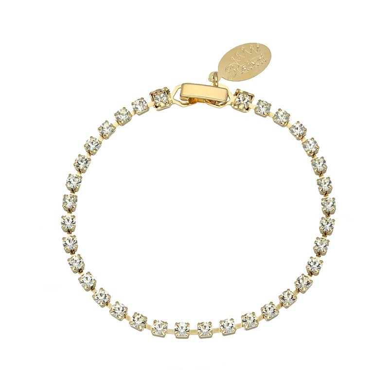 Pulsera strass de cristal SW chapada en oro (1 micra)