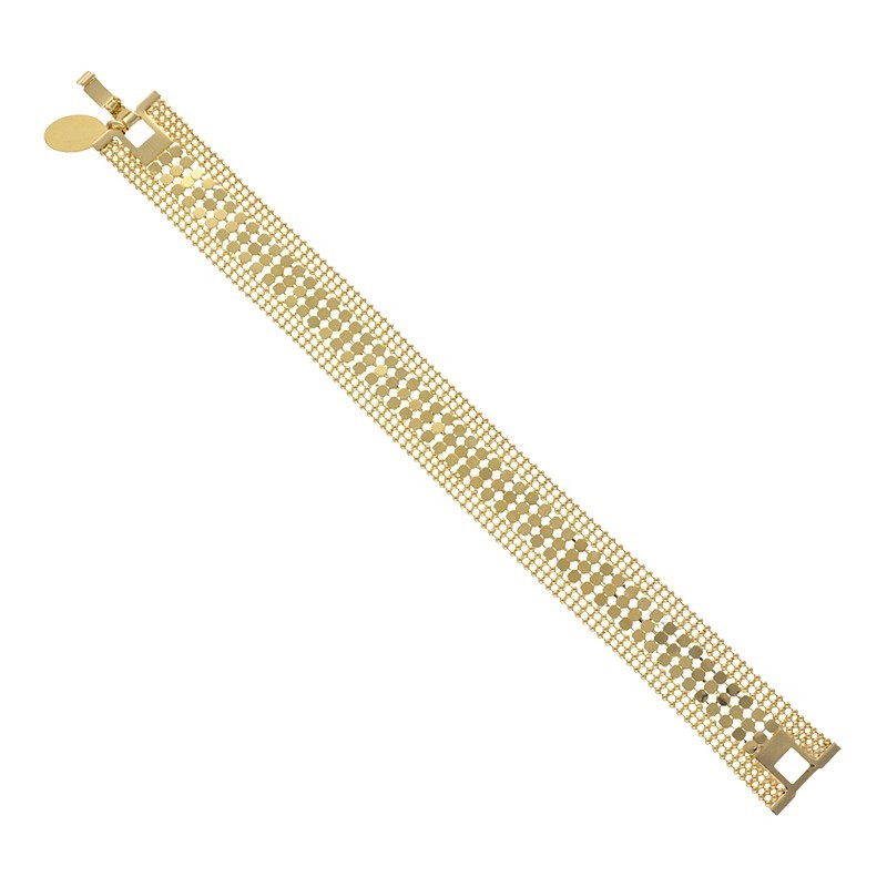 Pulsera maya flexible chapada en oro (1 micra)