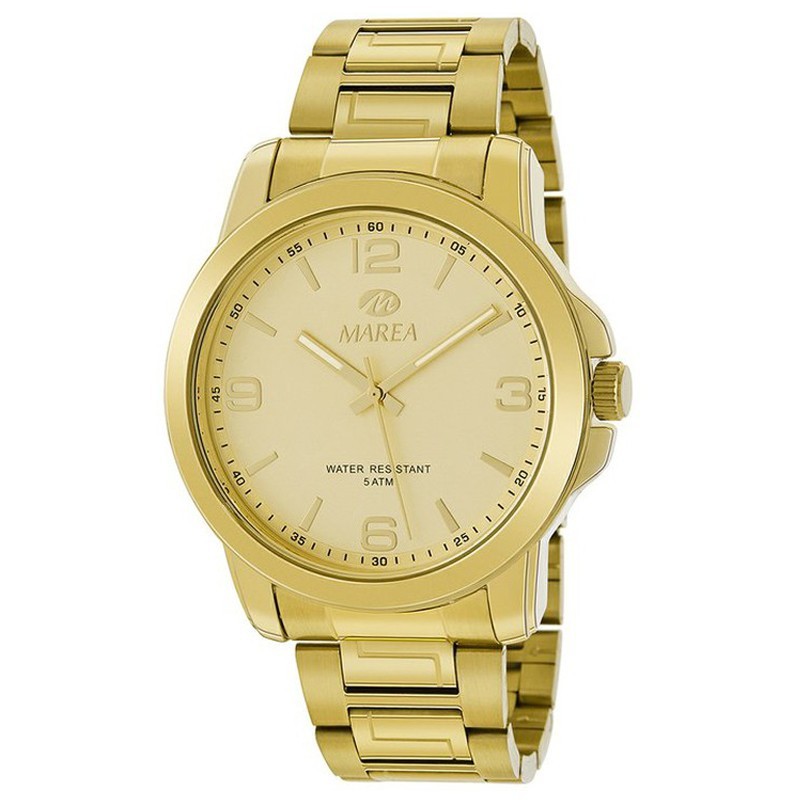 Reloj Analógico Marea B41258/4 Hombre Metalico Dorado