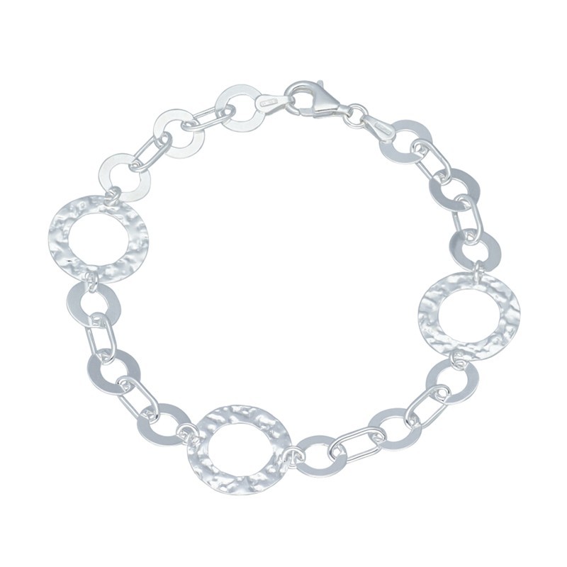 Pulsera círculos plata de ley