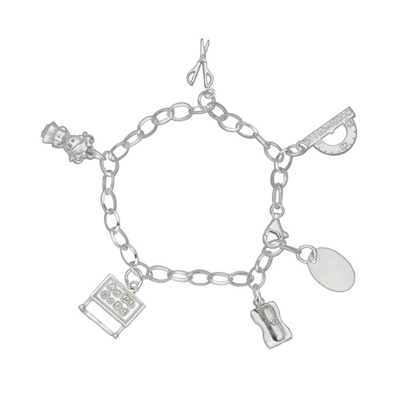 Pulsera maestra motivos plata de ley