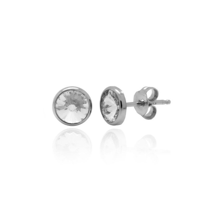 Pendientes Basic plata rodiada Victoria Cruz