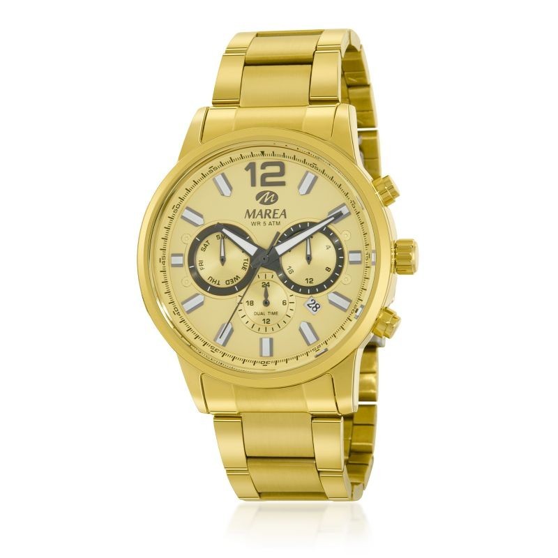 Reloj Analógico Marea B54225/4 Hombre Dorado