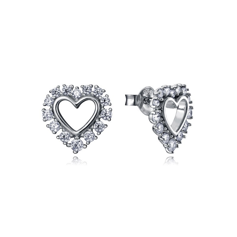 Pendientes Viceroy 7118E000-38 Corazón Circonitas Plata De Ley Mujer