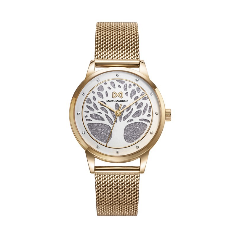 Reloj Mark Maddox analógico mujer malla dorado