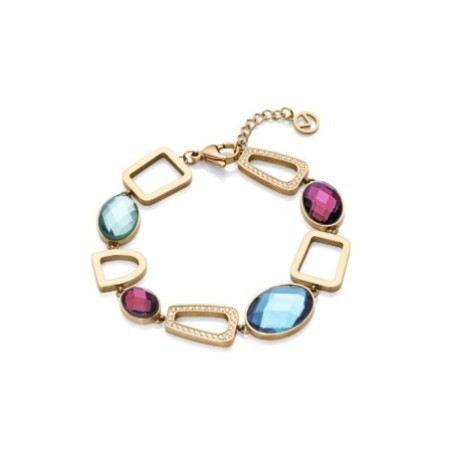 Pulsera Viceroy 14088P01012 Cristales Circonitas Acero Dorado Mujer