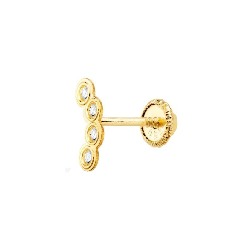 Piercing rosca unidad curvo circonitas circonitas Oro 18 K