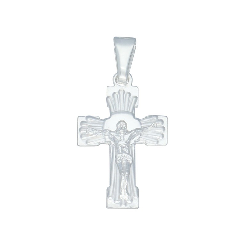 Cruz con cristo 24 MM plata de ley